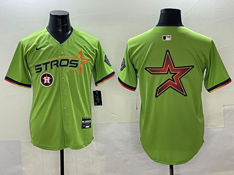 Men Houston Astros Blank Green three generations Joint Name 2025 Nike MLB Jersey style 15